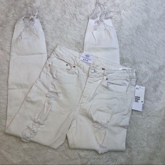 H&M Denim - H&M Skinny Ankle frayed distressed jeans size 30